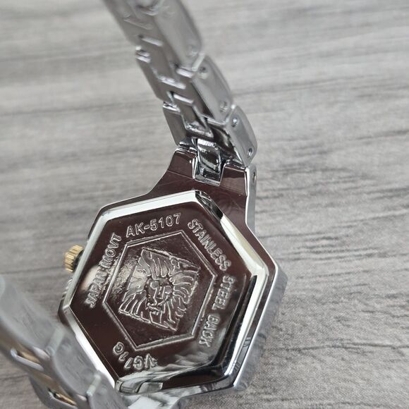 Anne Klein Two Tone Dial Watch Petite Hexagonal Alloy Metal Bracelet New in Box